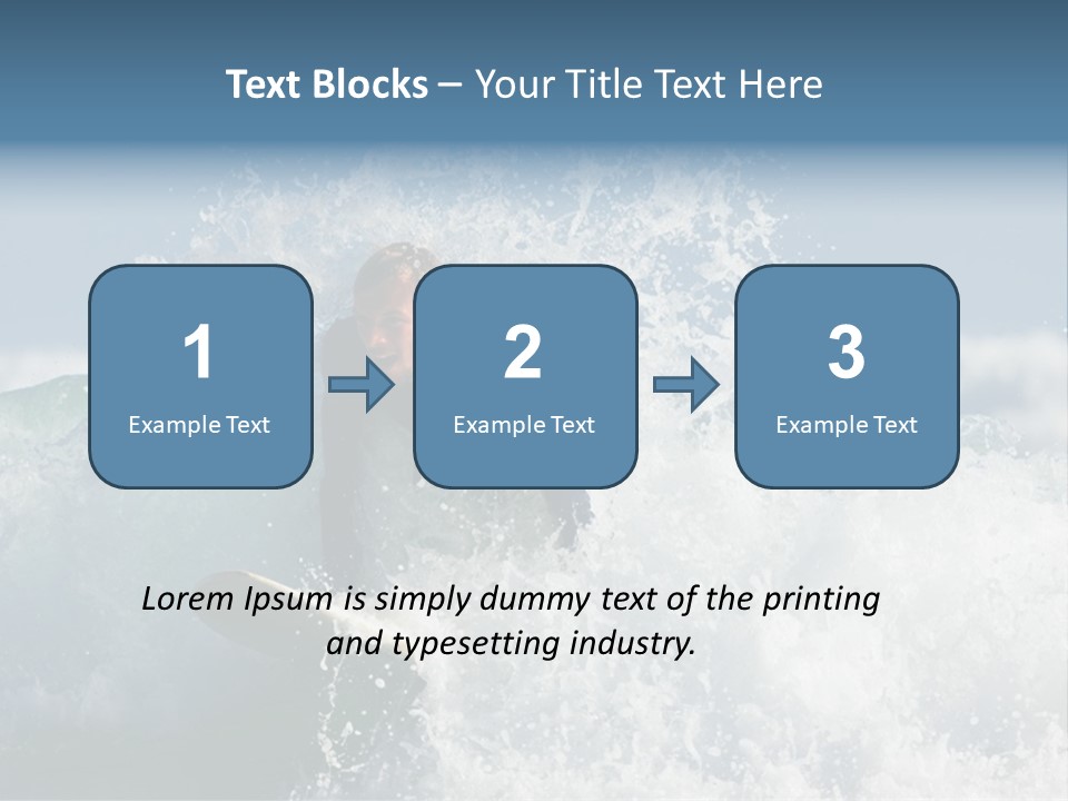 Sunny Ocean Surfing PowerPoint Template