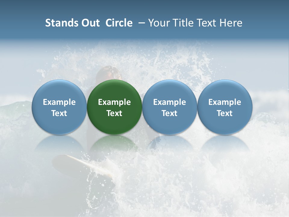 Sunny Ocean Surfing PowerPoint Template