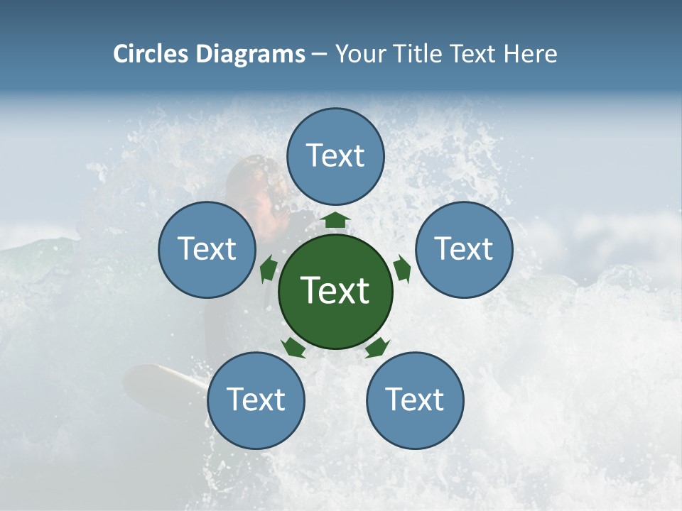 Sunny Ocean Surfing PowerPoint Template