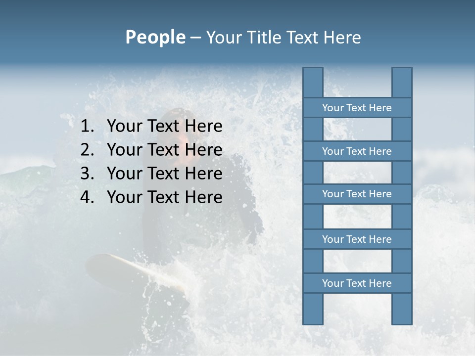 Sunny Ocean Surfing PowerPoint Template