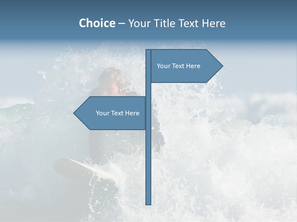 Sunny Ocean Surfing PowerPoint Template