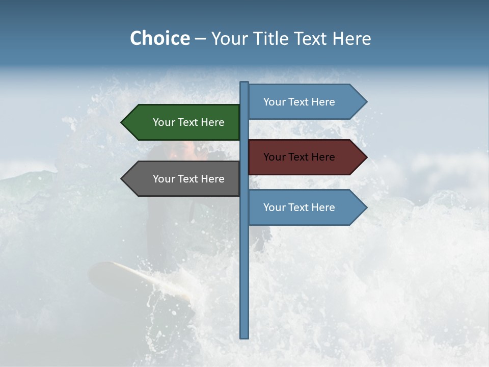 Sunny Ocean Surfing PowerPoint Template
