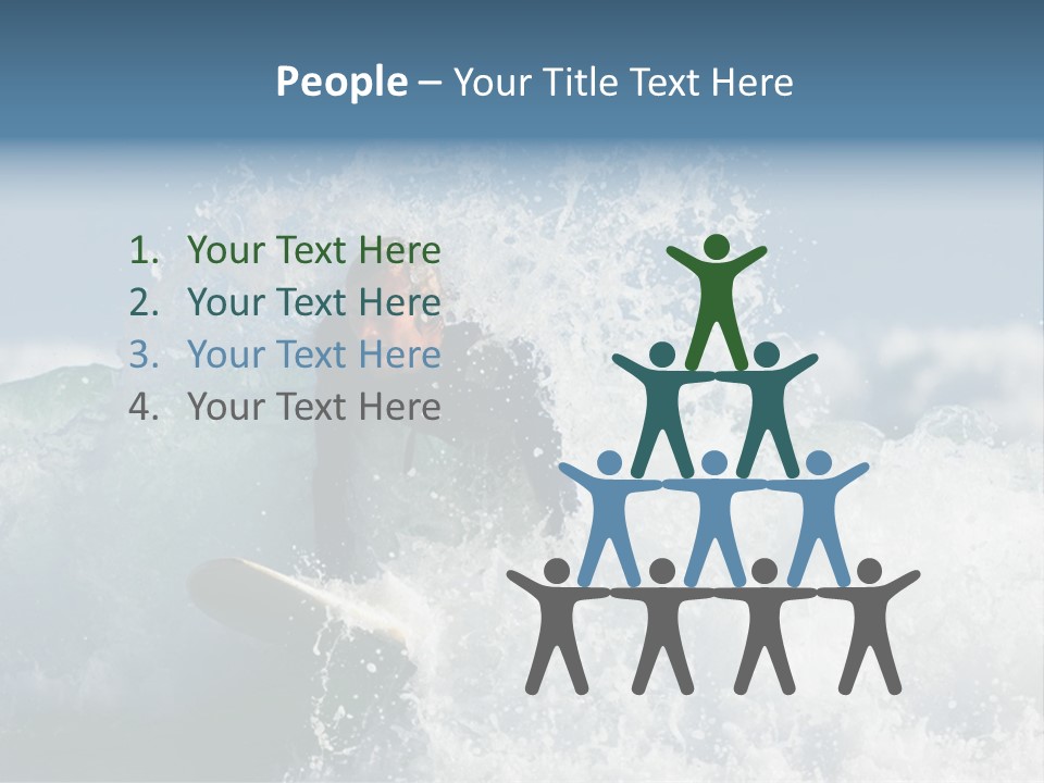 Sunny Ocean Surfing PowerPoint Template