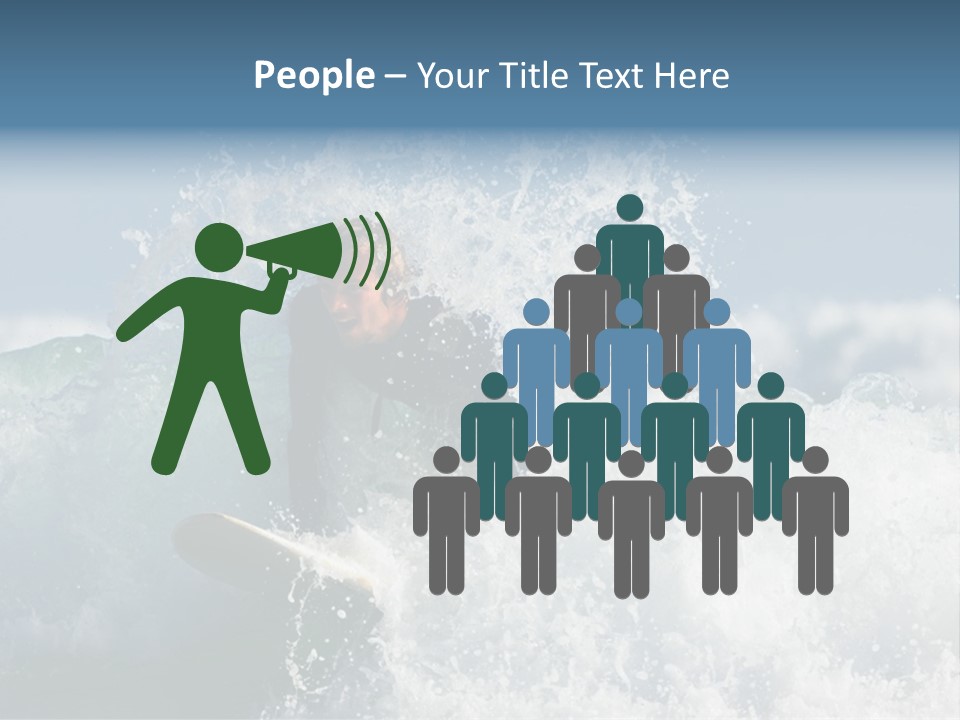 Sunny Ocean Surfing PowerPoint Template