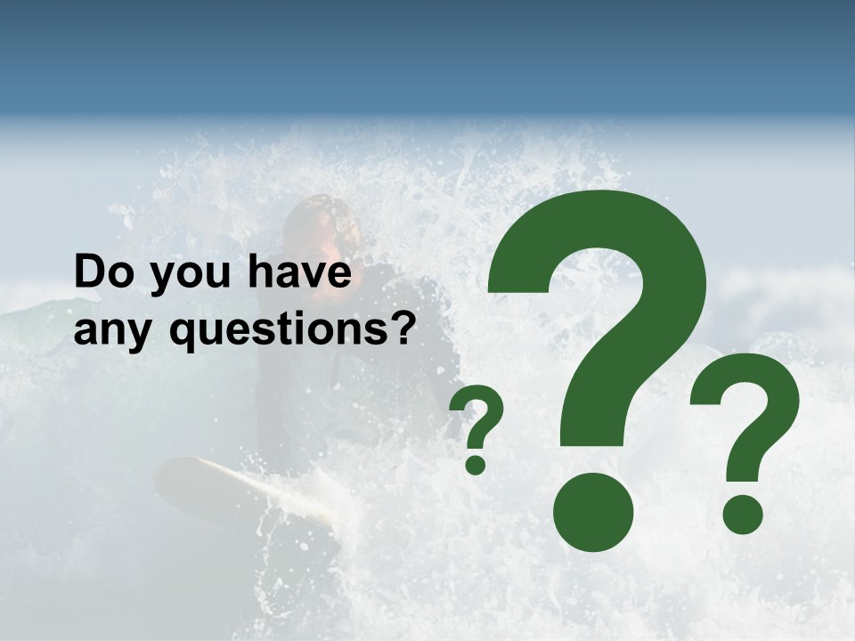 Sunny Ocean Surfing PowerPoint Template