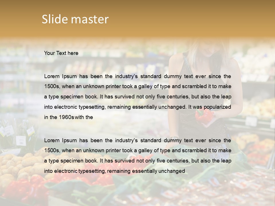 Fresh Diet Woman PowerPoint Template