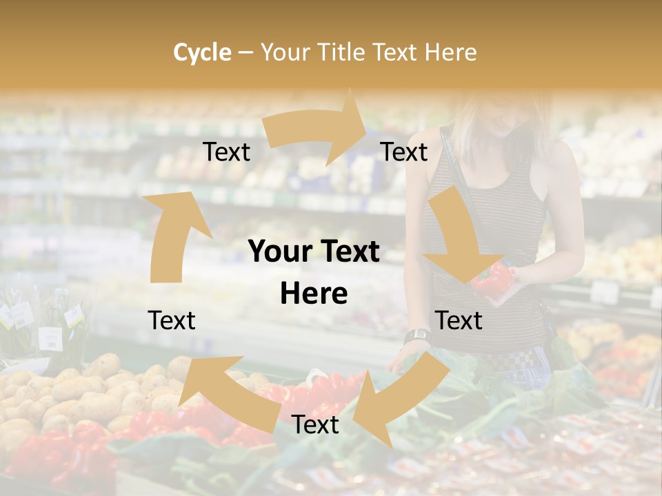 Fresh Diet Woman PowerPoint Template