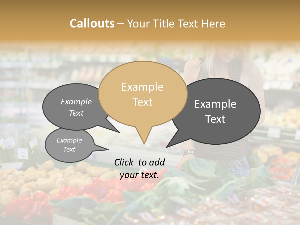 Fresh Diet Woman PowerPoint Template