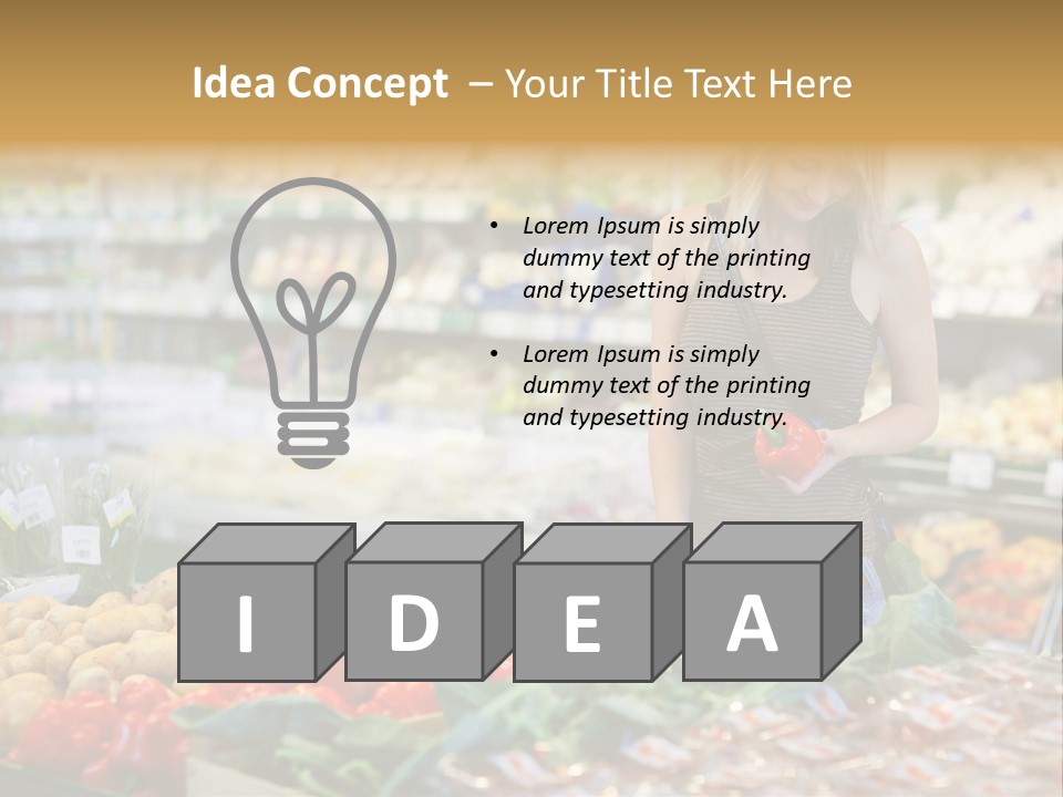 Fresh Diet Woman PowerPoint Template