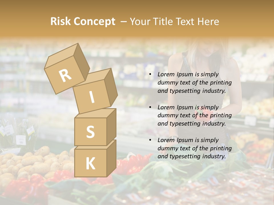 Fresh Diet Woman PowerPoint Template