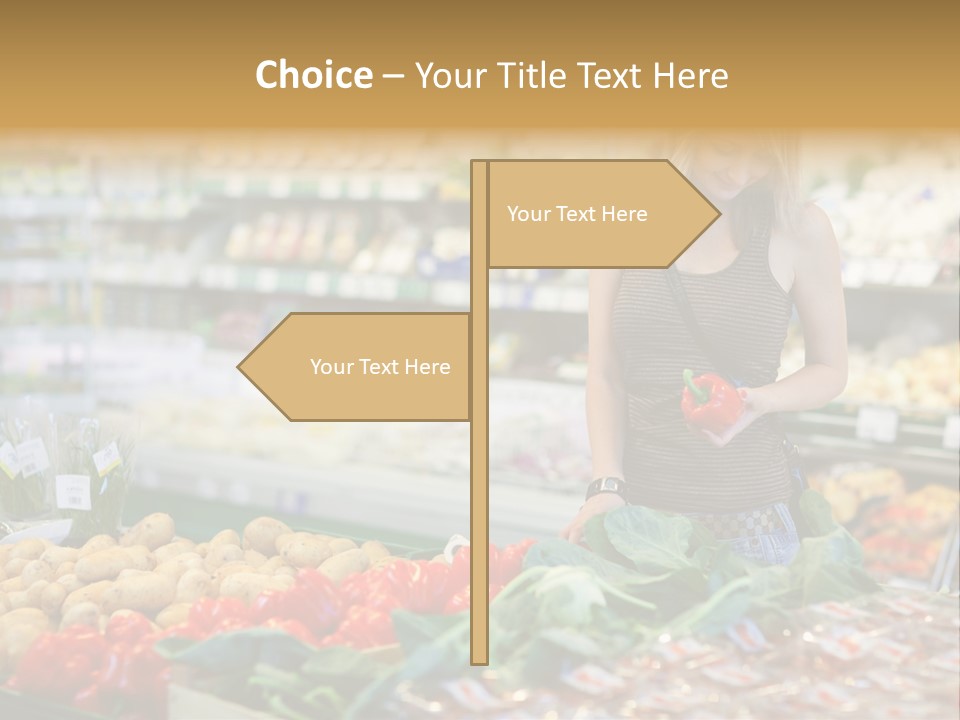 Fresh Diet Woman PowerPoint Template