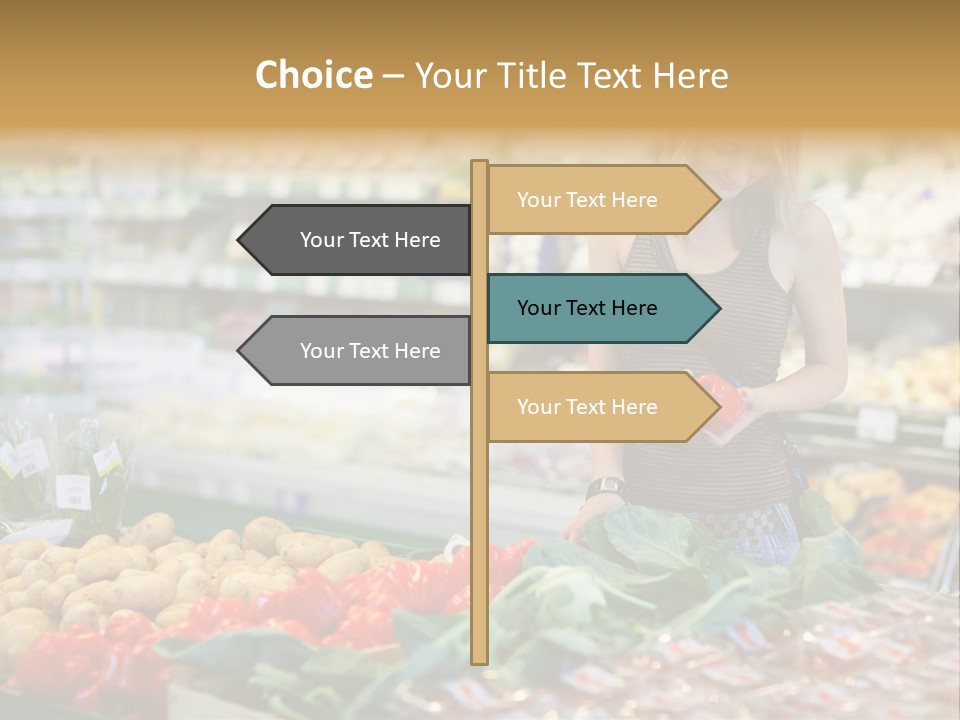 Fresh Diet Woman PowerPoint Template