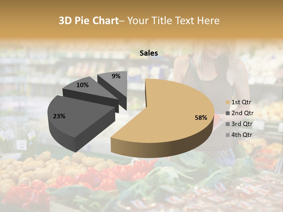 Fresh Diet Woman PowerPoint Template