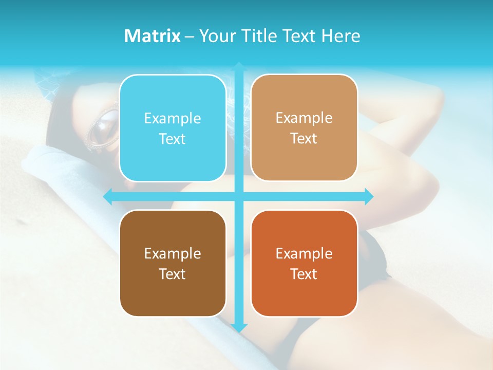 Sunbathing Portrait Bikini PowerPoint Template