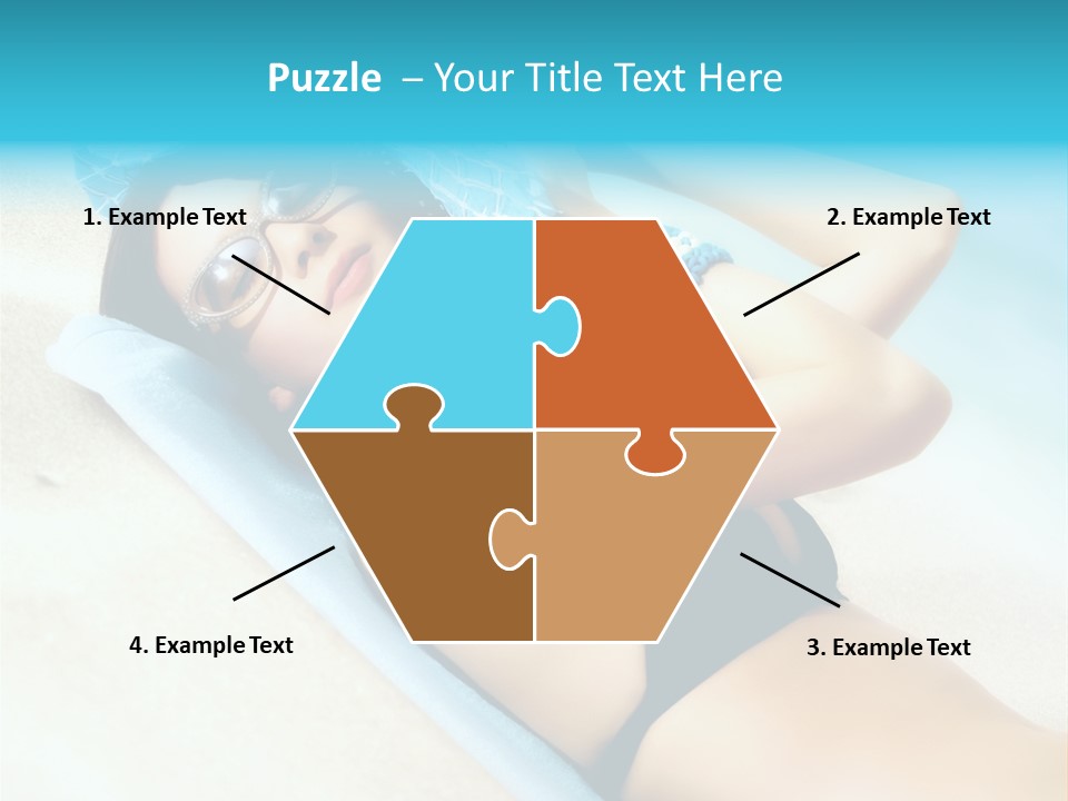 Sunbathing Portrait Bikini PowerPoint Template