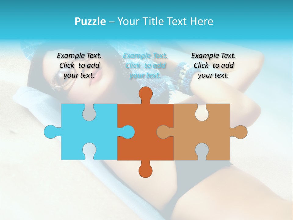 Sunbathing Portrait Bikini PowerPoint Template