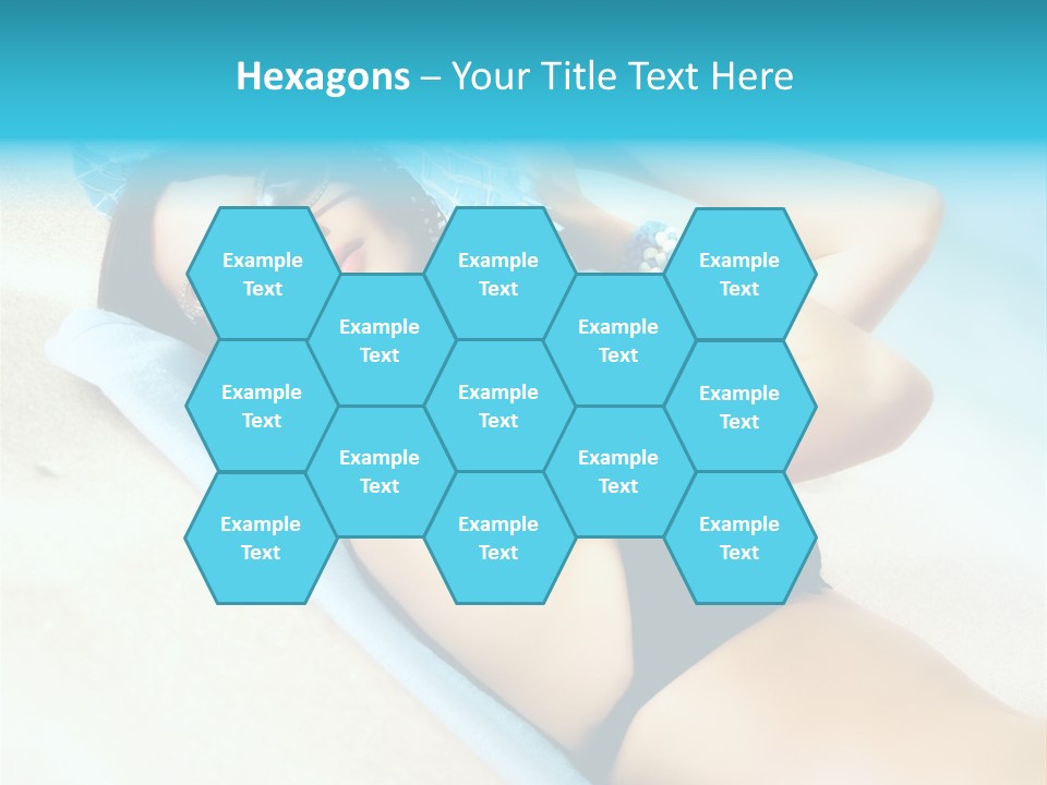 Sunbathing Portrait Bikini PowerPoint Template