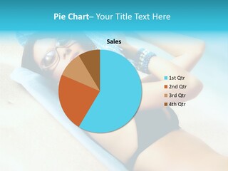 Sunbathing Portrait Bikini PowerPoint Template