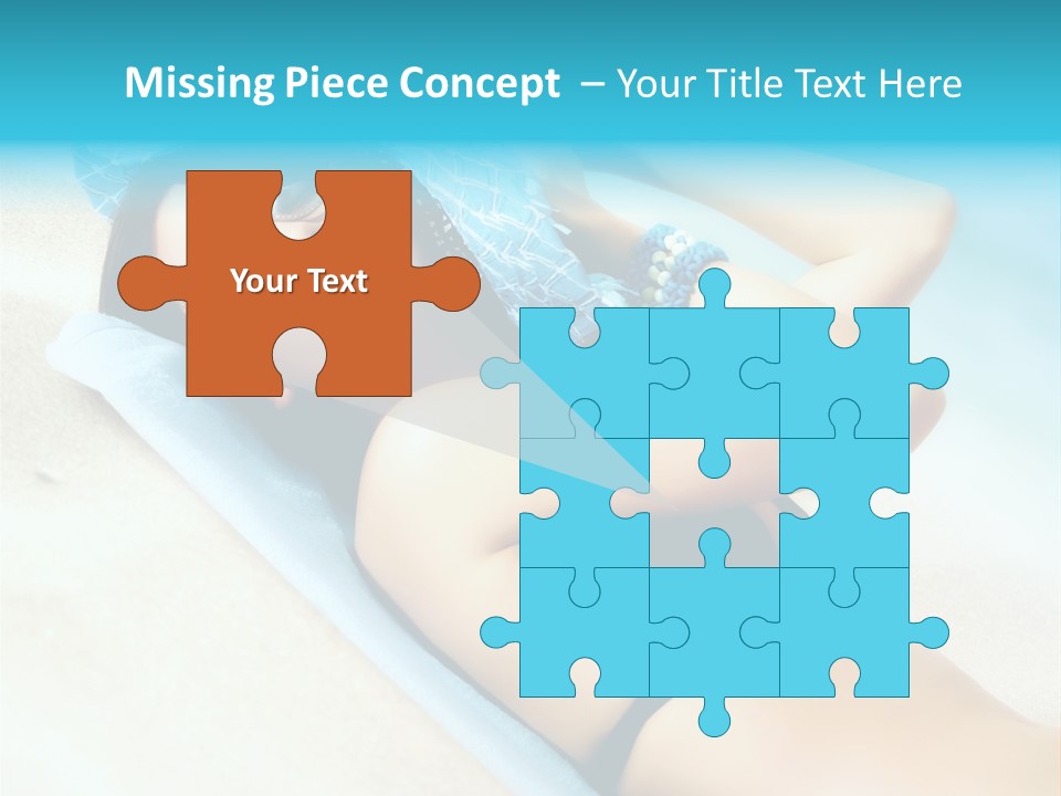 Sunbathing Portrait Bikini PowerPoint Template