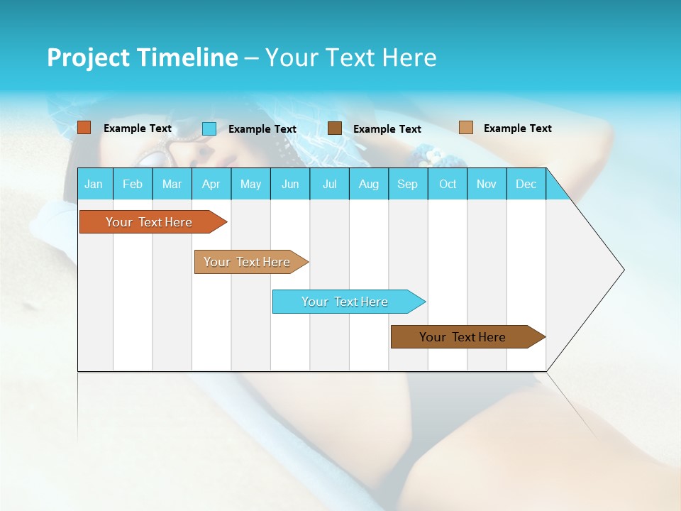 Sunbathing Portrait Bikini PowerPoint Template