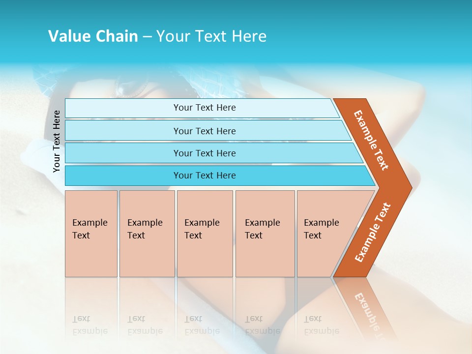 Sunbathing Portrait Bikini PowerPoint Template