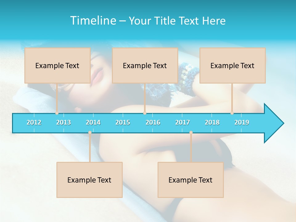 Sunbathing Portrait Bikini PowerPoint Template