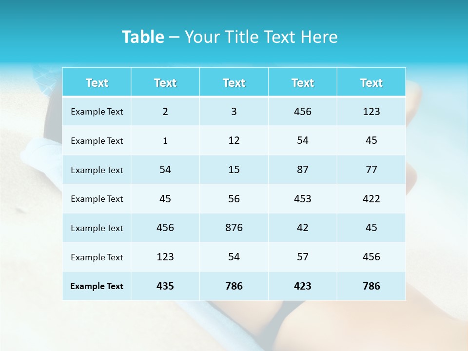 Sunbathing Portrait Bikini PowerPoint Template