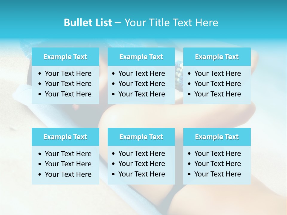 Sunbathing Portrait Bikini PowerPoint Template