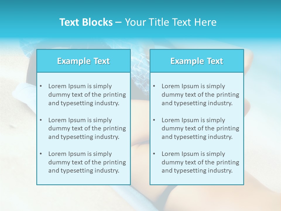 Sunbathing Portrait Bikini PowerPoint Template