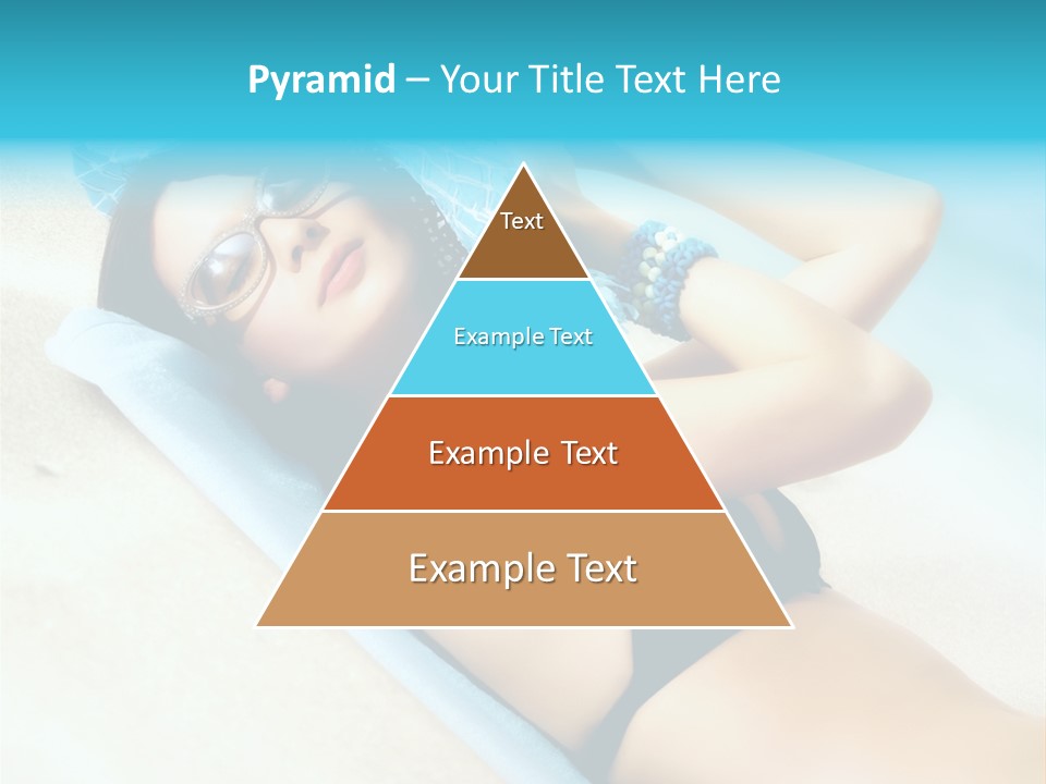 Sunbathing Portrait Bikini PowerPoint Template