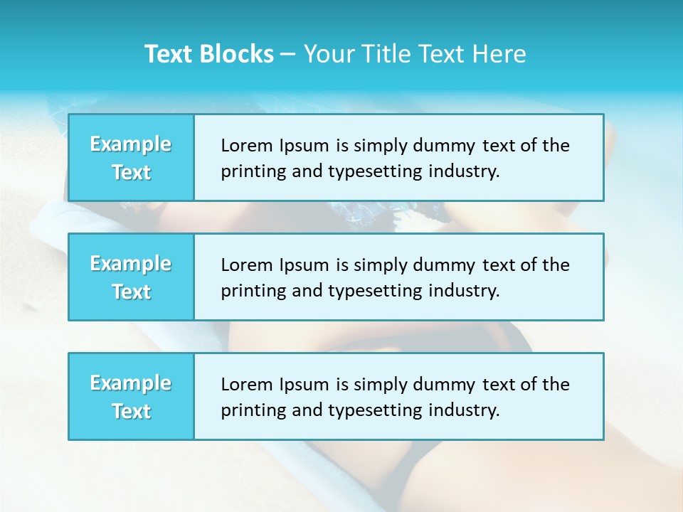 Sunbathing Portrait Bikini PowerPoint Template