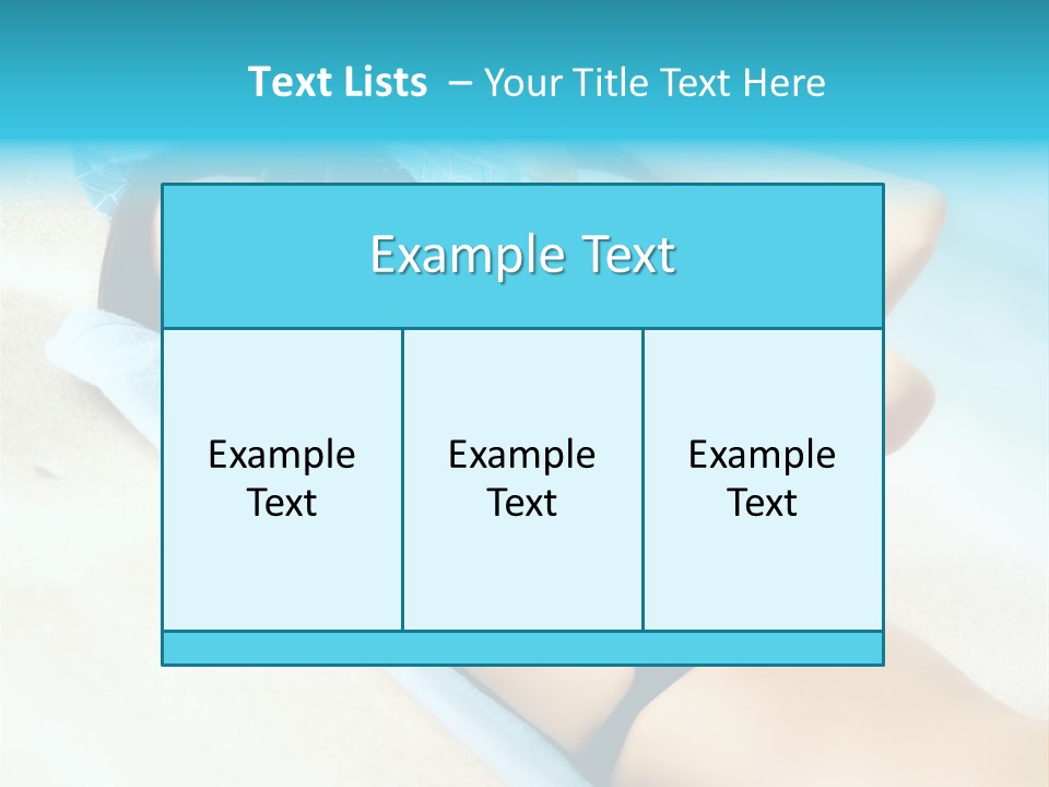 Sunbathing Portrait Bikini PowerPoint Template