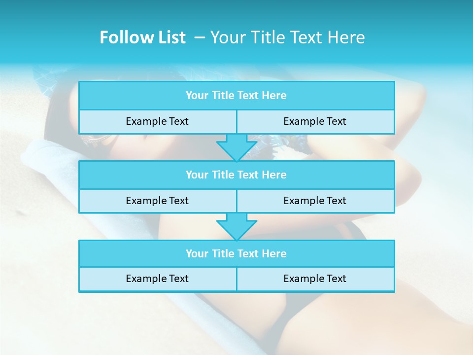 Sunbathing Portrait Bikini PowerPoint Template