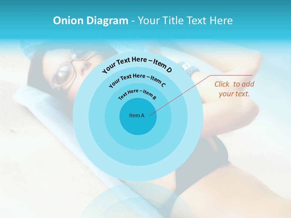 Sunbathing Portrait Bikini PowerPoint Template