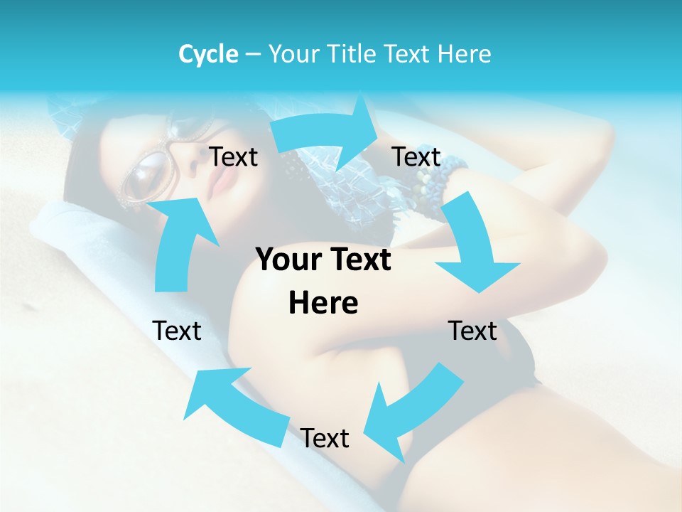 Sunbathing Portrait Bikini PowerPoint Template