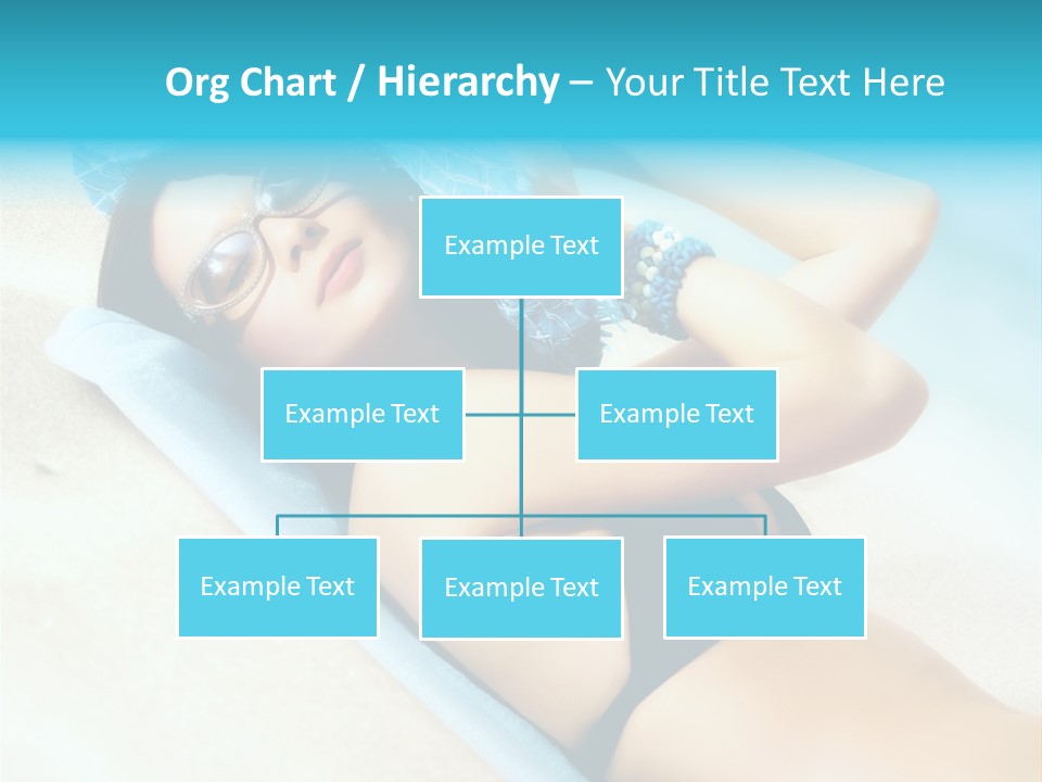 Sunbathing Portrait Bikini PowerPoint Template