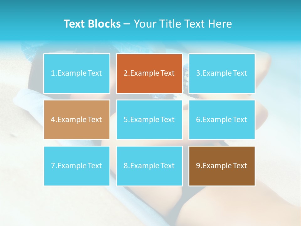 Sunbathing Portrait Bikini PowerPoint Template