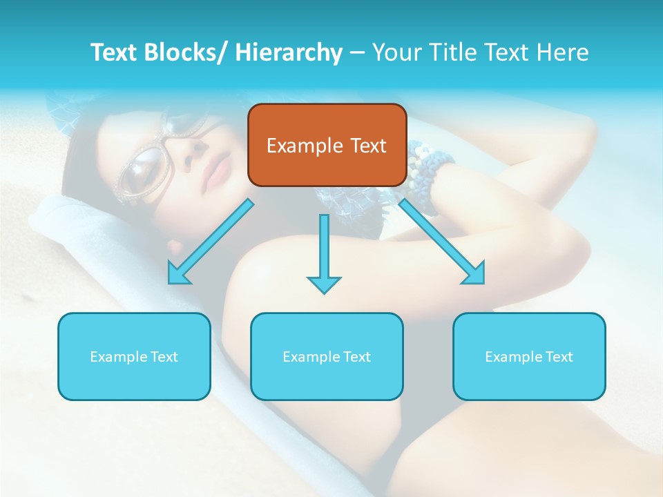 Sunbathing Portrait Bikini PowerPoint Template