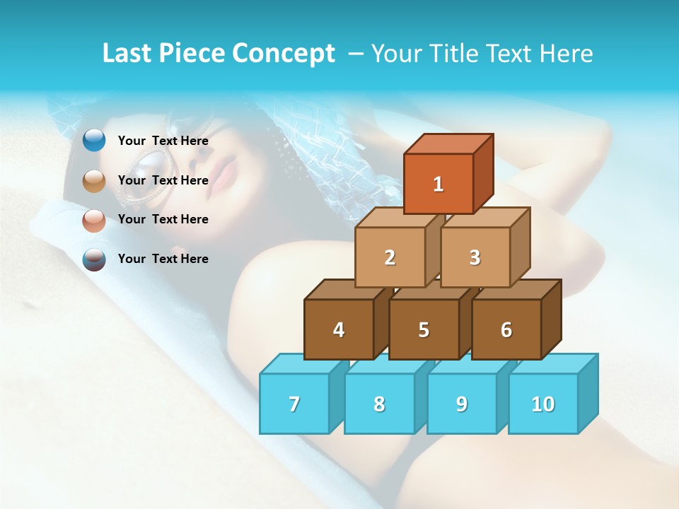 Sunbathing Portrait Bikini PowerPoint Template