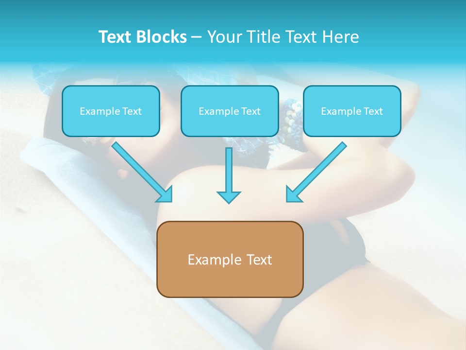 Sunbathing Portrait Bikini PowerPoint Template