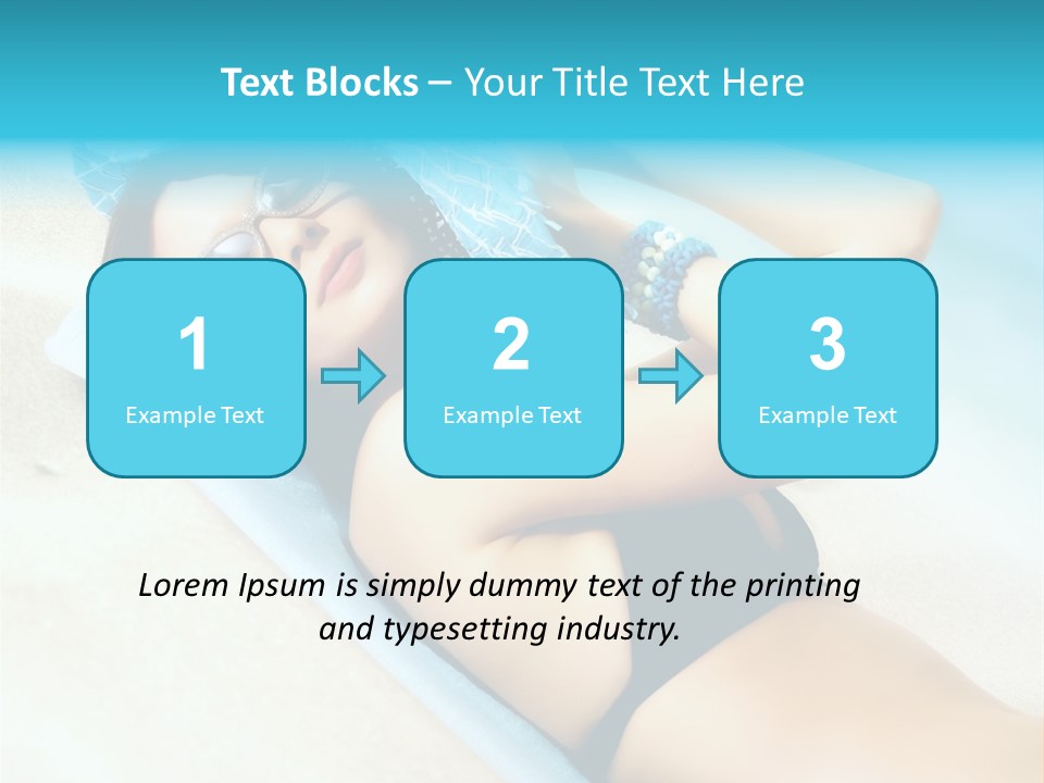 Sunbathing Portrait Bikini PowerPoint Template