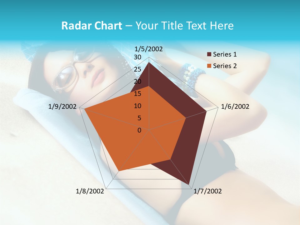 Sunbathing Portrait Bikini PowerPoint Template