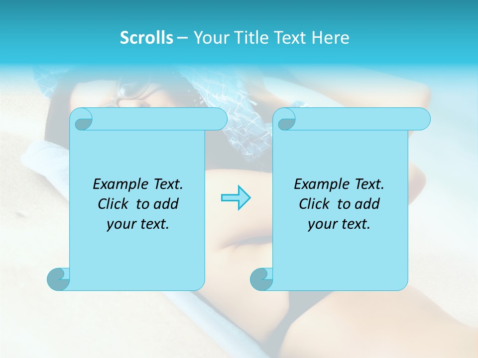 Sunbathing Portrait Bikini PowerPoint Template