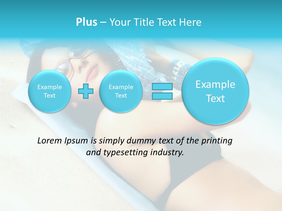 Sunbathing Portrait Bikini PowerPoint Template