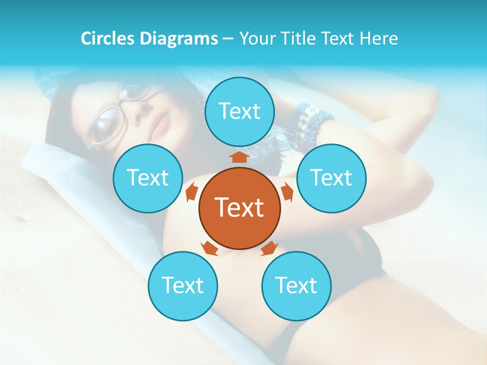 Sunbathing Portrait Bikini PowerPoint Template