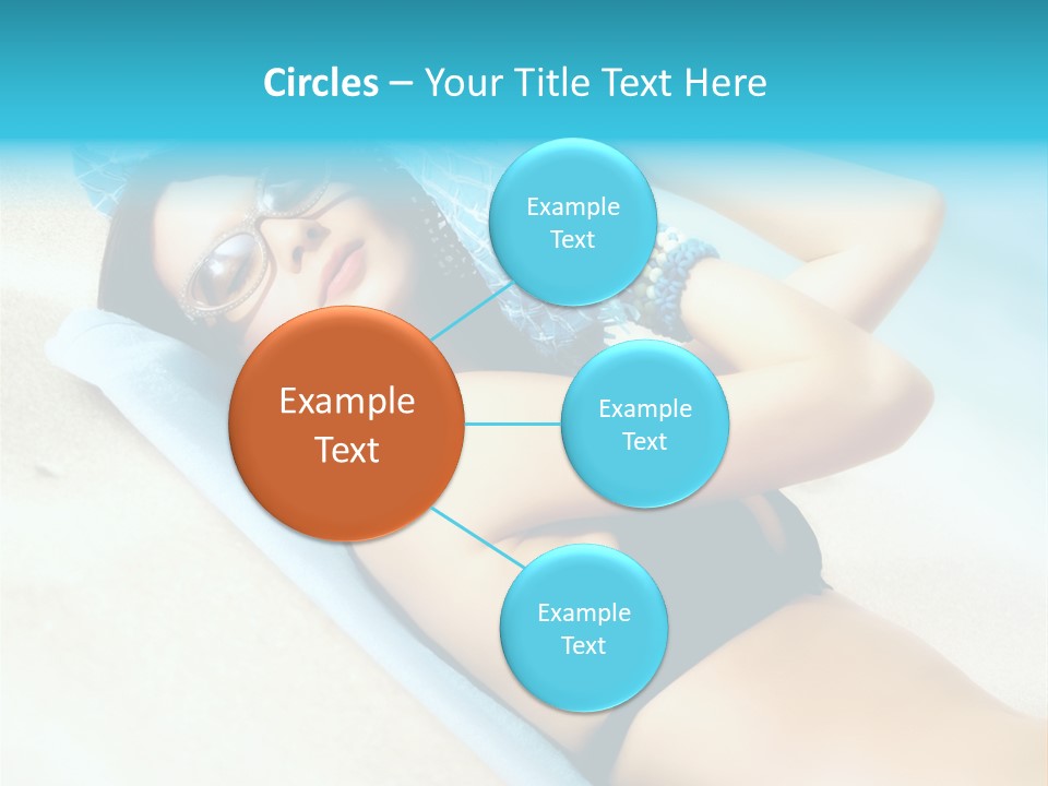 Sunbathing Portrait Bikini PowerPoint Template