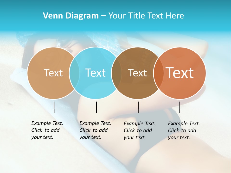 Sunbathing Portrait Bikini PowerPoint Template