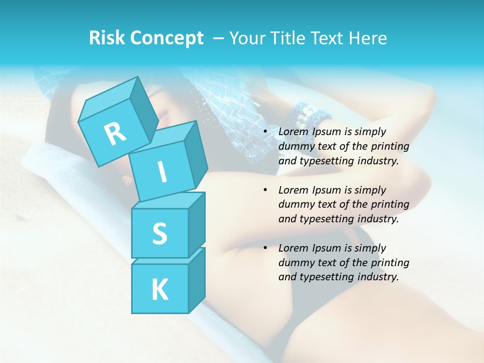 Sunbathing Portrait Bikini PowerPoint Template