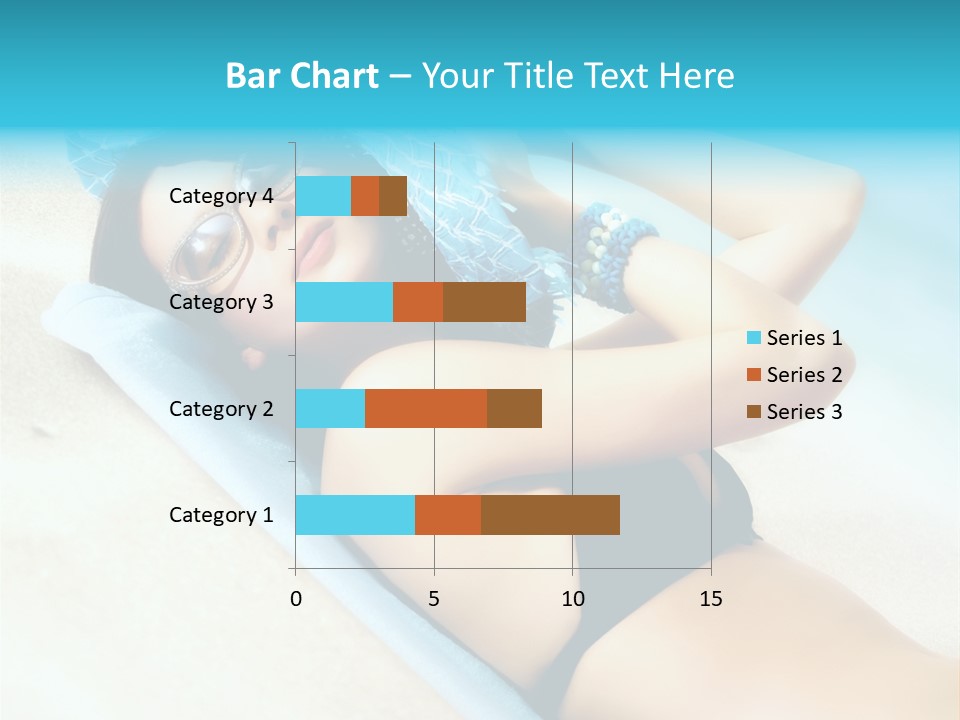 Sunbathing Portrait Bikini PowerPoint Template