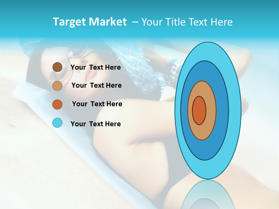 Sunbathing Portrait Bikini PowerPoint Template